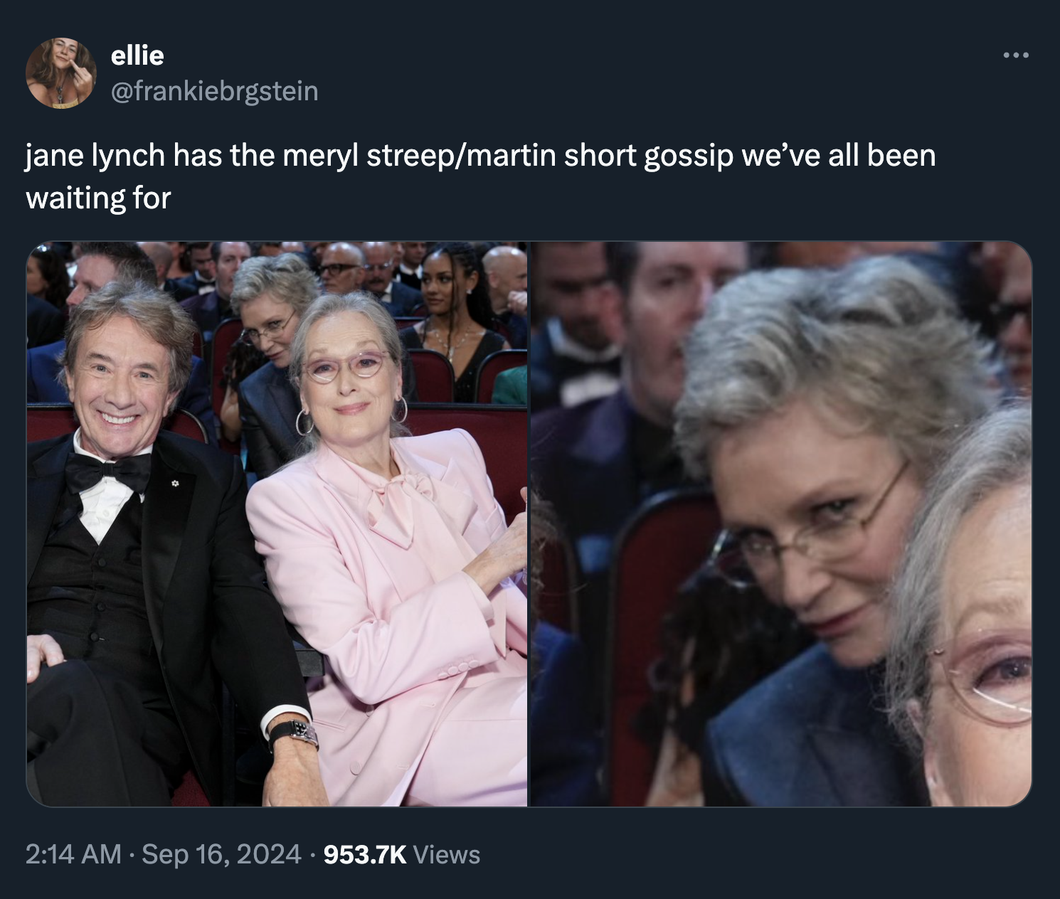 senior citizen - ellie jane lynch has the meryl streepmartin short gossip we've all been waiting for Views